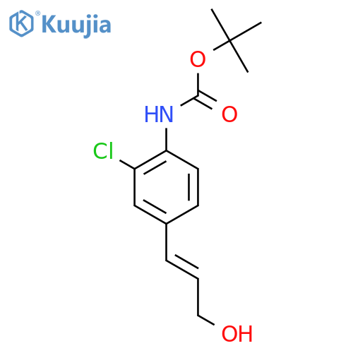 tert-butyl N-2-chloro-4-(3-hydroxyprop-1-en-1-yl)phenylcarbamate structure