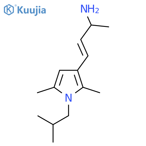 4-2,5-dimethyl-1-(2-methylpropyl)-1H-pyrrol-3-ylbut-3-en-2-amine structure
