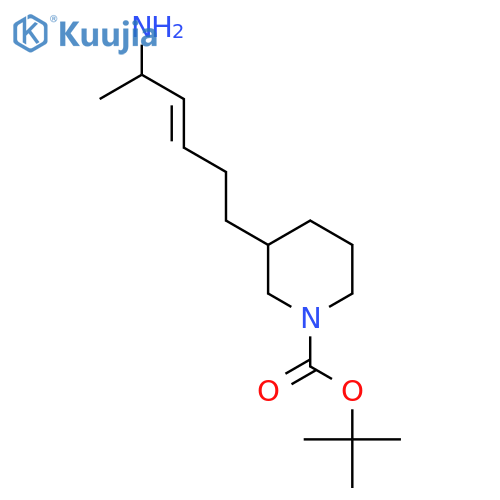 tert-butyl 3-(5-aminohex-3-en-1-yl)piperidine-1-carboxylate structure