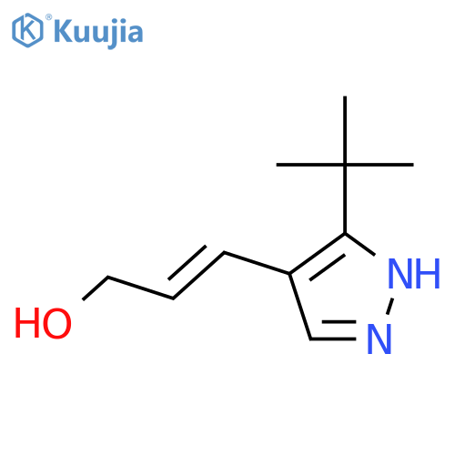 3-(3-tert-butyl-1H-pyrazol-4-yl)prop-2-en-1-ol structure