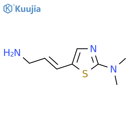 5-(3-aminoprop-1-en-1-yl)-N,N-dimethyl-1,3-thiazol-2-amine structure