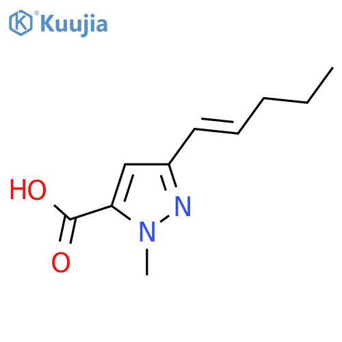 1-methyl-3-(pent-1-en-1-yl)-1H-pyrazole-5-carboxylic acid structure