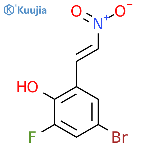 4-bromo-2-fluoro-6-(2-nitroethenyl)phenol structure