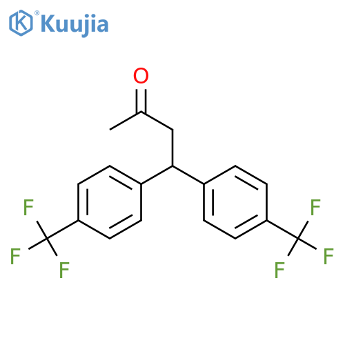4,4-bis(4-(trifluoromethyl)phenyl)butan-2-one structure