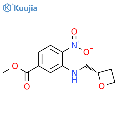 Methyl (S)-4-nitro-3-((oxetan-2-ylmethyl)amino)benzoate structure