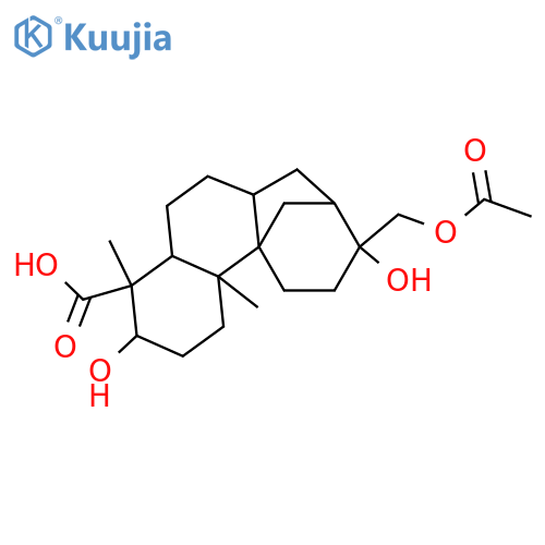 3,16,17,18-Aphidicolanetetrol; (3α,16β)-form, 18-Carboxylic acid, 17-Ac structure