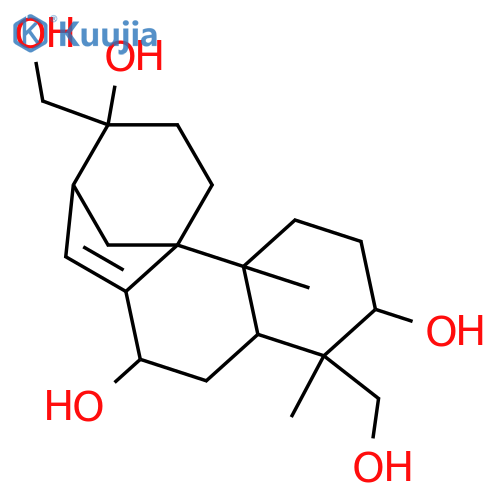 8(13)-Aphidicolene-3,7,16,17,18-pentol; (3α,7β,16β)-form structure