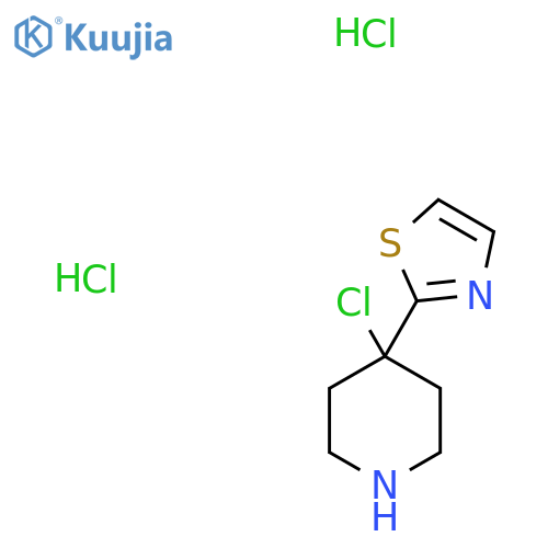 4-chloro-4-(1,3-thiazol-2-yl)piperidine dihydrochloride structure