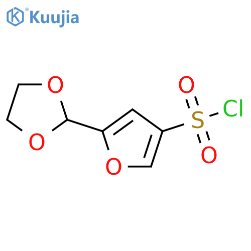 5-(1,3-dioxolan-2-yl)furan-3-sulfonyl chloride structure