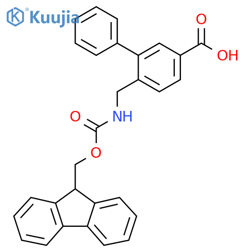 4-({(9H-fluoren-9-yl)methoxycarbonyl}amino)methyl-3-phenylbenzoic acid structure