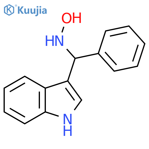 N-[(1H-indol-3-yl)(phenyl)methyl]hydroxylamine structure