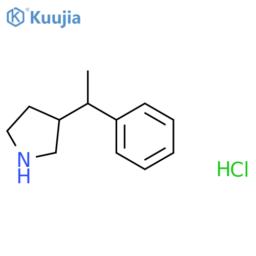 3-(1-phenylethyl)pyrrolidine hydrochloride structure