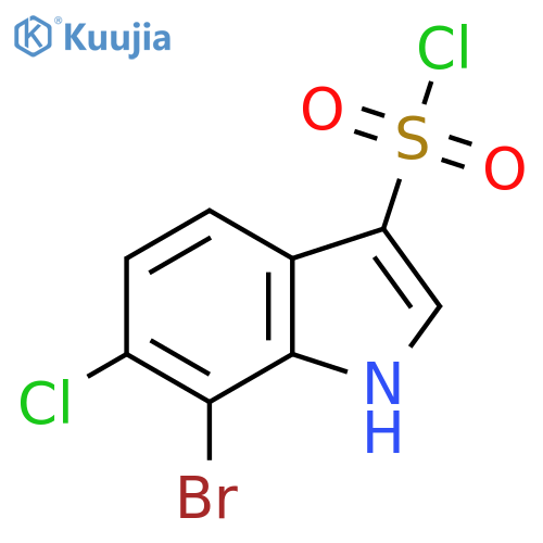 1H-Indole-3-sulfonyl chloride, 7-bromo-6-chloro- structure