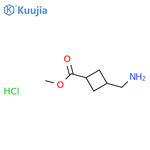 methyl cis-3-(aminomethyl)cyclobutanecarboxylate;hydrochloride structure