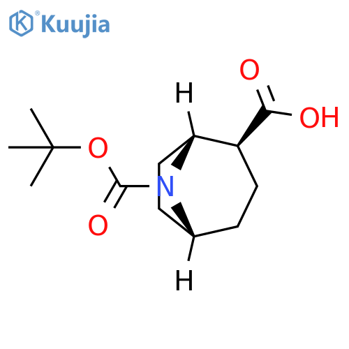 exo-8-tert-butoxycarbonyl-8-azabicyclo[3.2.1]octane-2-carboxylic acid structure