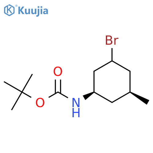 tert-butyl N-[(1R,5S)-3-bromo-5-methylcyclohexyl]carbamate structure