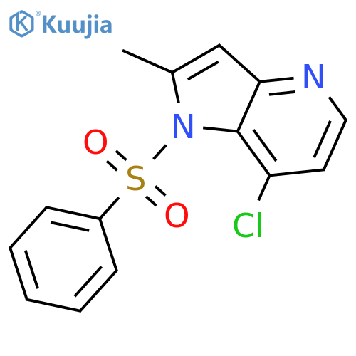 1-(benzenesulfonyl)-7-chloro-2-methyl-pyrrolo[3,2-b]pyridine structure