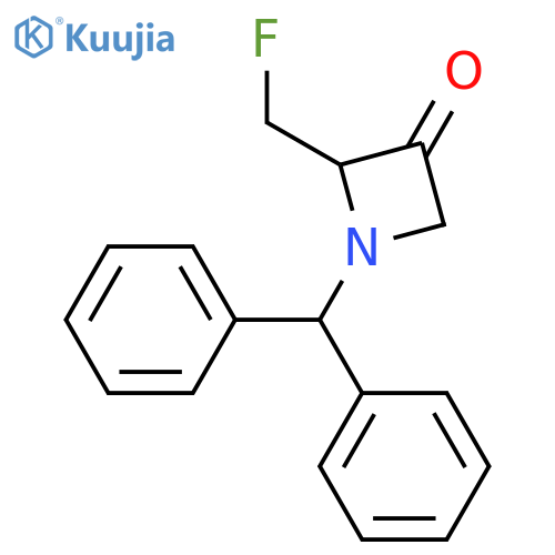 1-(diphenylmethyl)-2-(fluoromethyl)azetidin-3-one structure