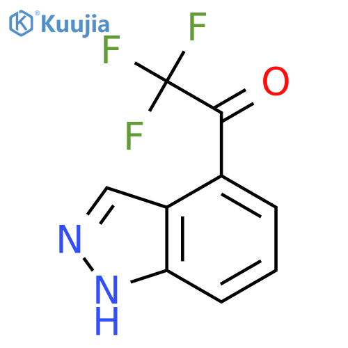 2,2,2-trifluoro-1-(1H-indazol-4-yl)ethan-1-one structure