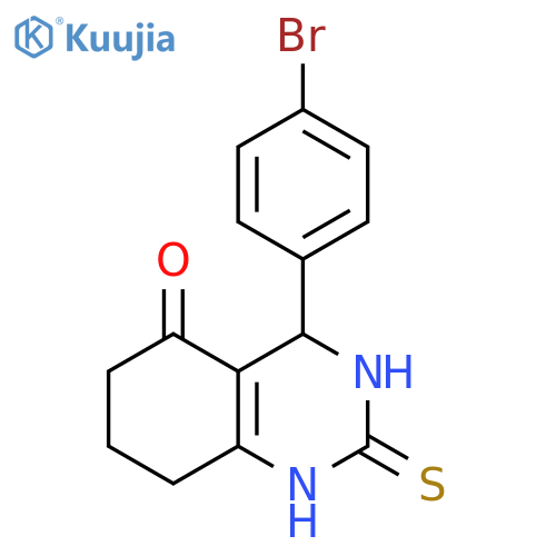 4-(4-bromophenyl)-2-sulfanylidene-1,2,3,4,5,6,7,8-octahydroquinazolin-5-one structure