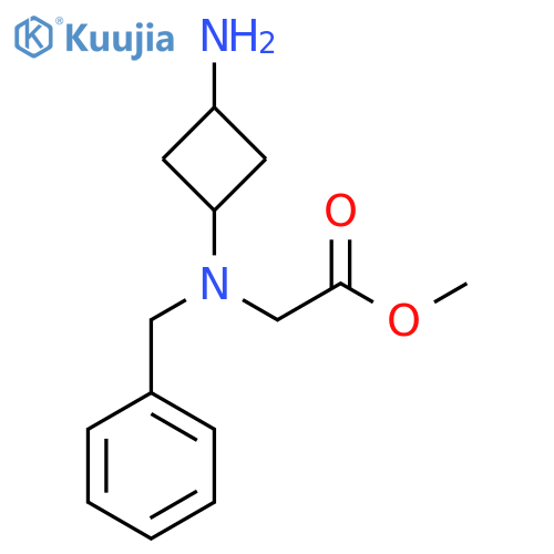 Methyl 2-{benzyl[(1s,3s)-3-aminocyclobutyl]amino}acetate structure