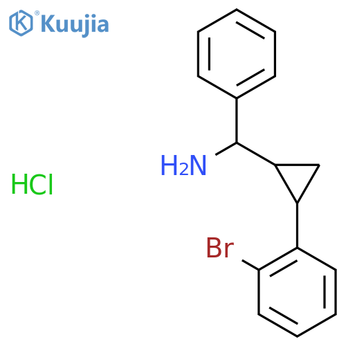 [2-(2-Bromophenyl)cyclopropyl]-phenylmethanamine;hydrochloride structure