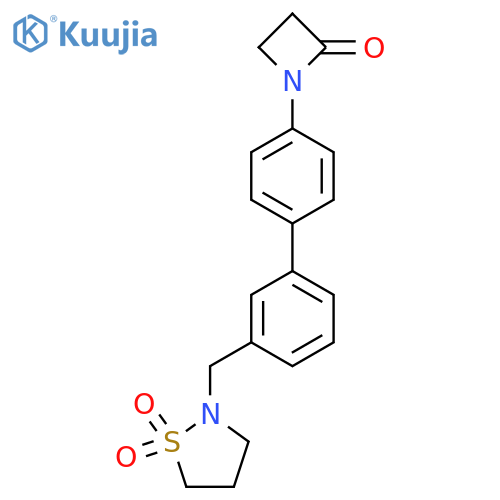 2-{[4'-(2-Oxoazetidin-1-yl)-[1,1'-biphenyl]-3-yl]methyl}-1lambda6,2-thiazolidine-1,1-dione structure