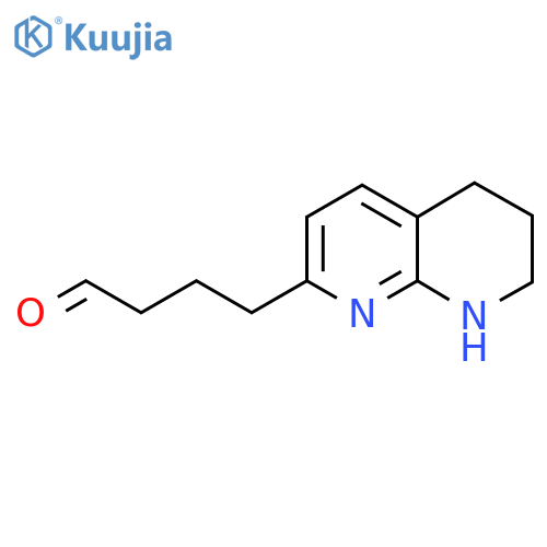 4-(5,6,7,8-Tetrahydro-1,8-naphthyridin-2-yl)butanal structure