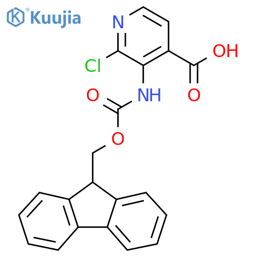 2-chloro-3-({[(9H-fluoren-9-yl)methoxy]carbonyl}amino)pyridine-4-carboxylic acid structure