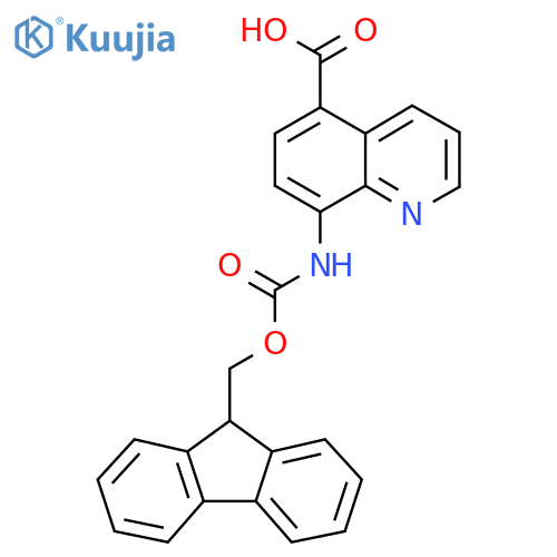 8-({[(9H-fluoren-9-yl)methoxy]carbonyl}amino)quinoline-5-carboxylic acid structure