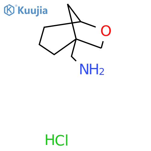 6-Oxabicyclo[3.2.1]octan-1-ylmethanamine;hydrochloride structure