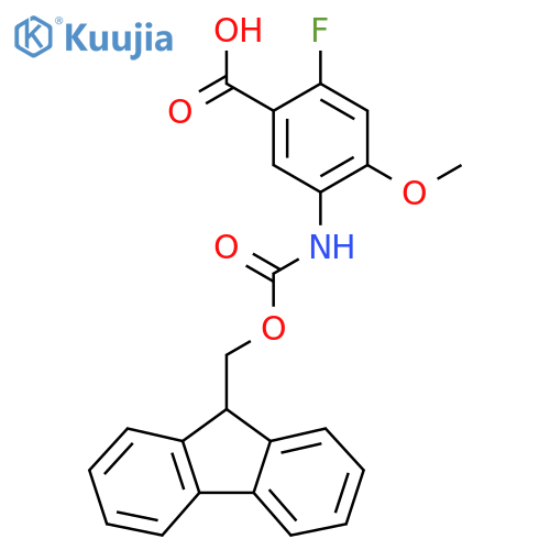5-({[(9H-fluoren-9-yl)methoxy]carbonyl}amino)-2-fluoro-4-methoxybenzoic acid structure
