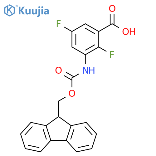Benzoic acid, 3-[[(9H-fluoren-9-ylmethoxy)carbonyl]amino]-2,5-difluoro- structure