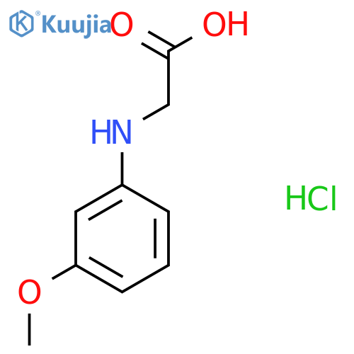 2-(3-Methoxyanilino)acetic acid;hydrochloride structure