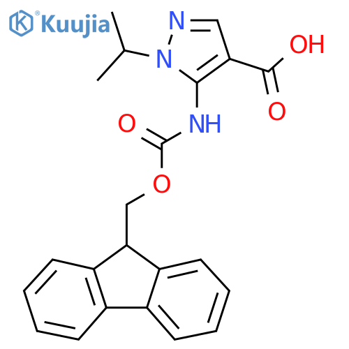 5-({[(9H-fluoren-9-yl)methoxy]carbonyl}amino)-1-(propan-2-yl)-1H-pyrazole-4-carboxylic acid structure