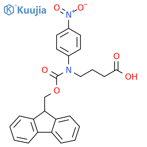 4-({[(9H-fluoren-9-yl)methoxy]carbonyl}(4-nitrophenyl)amino)butanoic acid structure