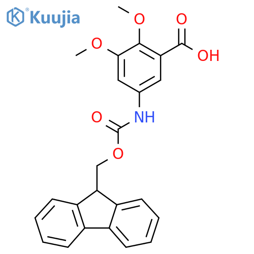 5-({[(9H-fluoren-9-yl)methoxy]carbonyl}amino)-2,3-dimethoxybenzoic acid structure