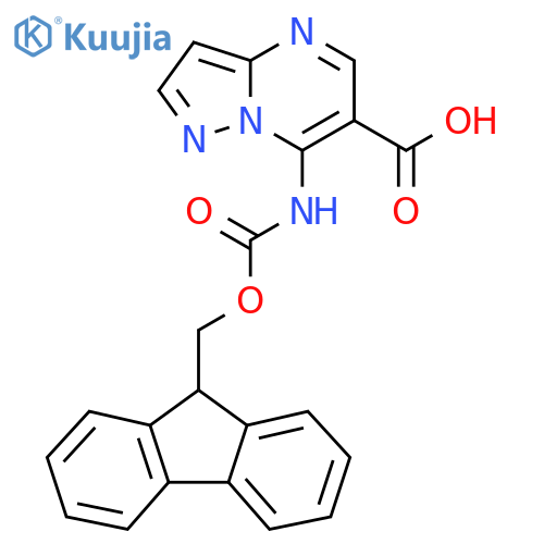 7-({[(9H-fluoren-9-yl)methoxy]carbonyl}amino)pyrazolo[1,5-a]pyrimidine-6-carboxylic acid structure