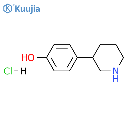 4-(piperidin-3-yl)phenol hydrochloride structure