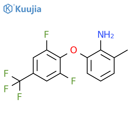 Benzenamine, 2-[2,6-difluoro-4-(trifluoromethyl)phenoxy]-6-methyl- structure