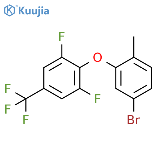 Benzene, 2-(5-bromo-2-methylphenoxy)-1,3-difluoro-5-(trifluoromethyl)- structure