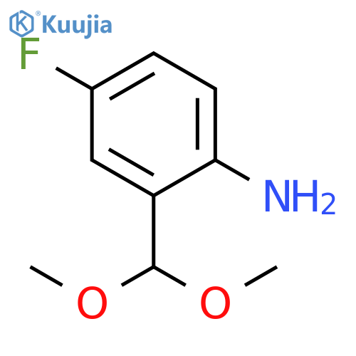 Benzenamine, 2-(dimethoxymethyl)-4-fluoro- structure