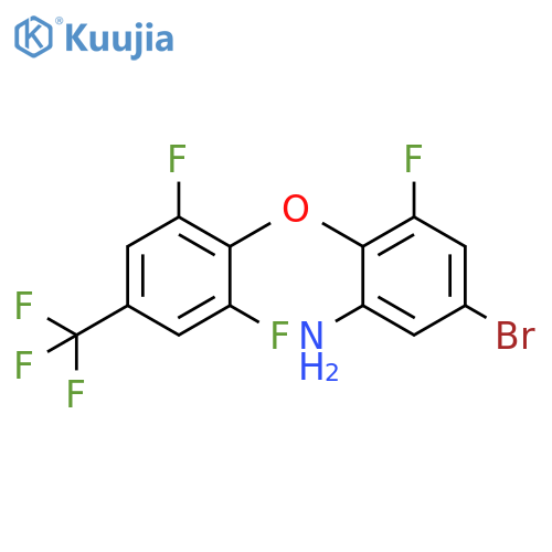 Benzenamine, 5-bromo-2-[2,6-difluoro-4-(trifluoromethyl)phenoxy]-3-fluoro- structure