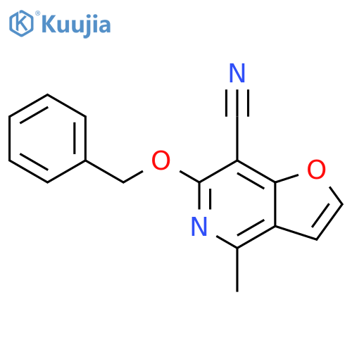 6-benzyloxy-4-methyl-furo[3,2-c]pyridine-7-carbonitrile structure