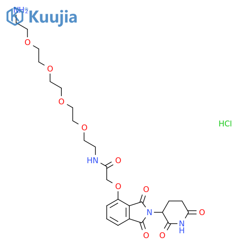 Thalidomide-O-amido-PEG4-C2-NH2 hydrochloride structure
