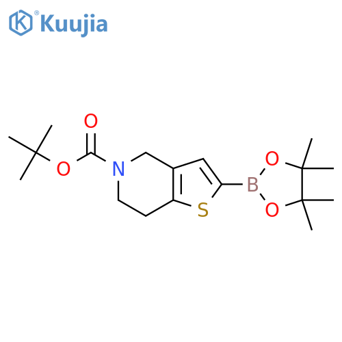 tert-butyl 2-(tetramethyl-1,3,2-dioxaborolan-2-yl)-4H,5H,6H,7H-thieno3,2-cpyridine-5-carboxylate structure