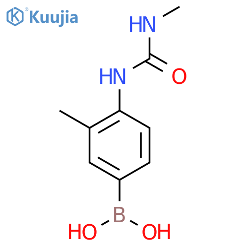 {3-Methyl-4-[(methylcarbamoyl)amino]phenyl}boronic acid structure