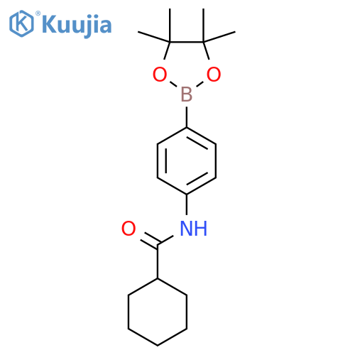 N-[4-(4,4,5,5-Tetramethyl-1,3,2-dioxaborolan-2-yl)phenyl]cyclohexanecarboxamide structure