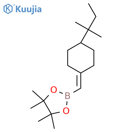 4,4,5,5-Tetramethyl-2-((4-(tert-pentyl)cyclohexylidene)methyl)-1,3,2-dioxaborolane structure