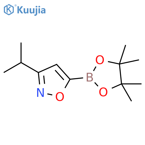 3-(propan-2-yl)-5-(tetramethyl-1,3,2-dioxaborolan-2-yl)-1,2-oxazole structure